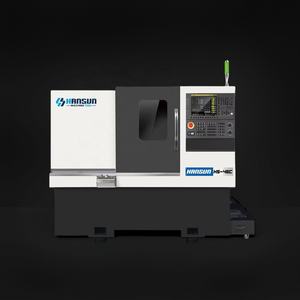 Tour à métaux à lit incliné HANSUN à haute précision, 8 outils, type gang, 6 pouces, broche simple, commande CNC Fanuc, modèle HS46C, 2 axes - Product Image 1
