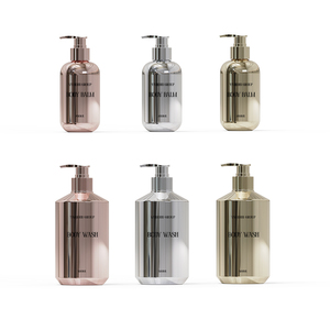 500ml 200ml 250ml Pet nhựa kim loại kết thúc mỹ phẩm mặt Kem dưỡng ẩm cơ thể Lotion, chăm sóc tóc dầu gội chai Jar container - Product Image 4