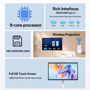 Téléviseur intelligent portable à écran plat LED blanc de 27 pouces avec 128 Go de stockage, écran tactile mobile, télécommande, Android TV 27 pouces - Product Image 4