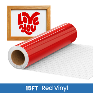 Rotolo di Vinile Rosso 12x6FT, Vinile Adesivo Permanente per Likcut e Silhouette, Facile da Tagliare e Rimuovere per Adesivi Auto e Decorazioni Murali - Product Image 6