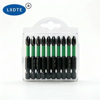 Embouts PH2 de qualité industrielle LXD, 10 pièces, 50 mm, acier allié S2, phosphaté noir, universel, adapté au travail du bois