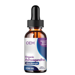 Gotas de Tintura de Ashwagandha Orgánica Extra Fuerte, 2000 mg por Dosis, en Base de Glicerina Vegetal y Agua - Product Image 1