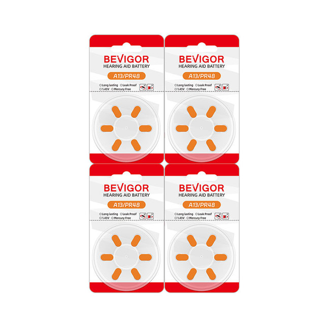 High-Performance A13/PR48 Zinc Primary Battery for Hearing Aids and Flashlights Promotional 10-pack
