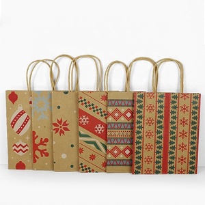 Chico fiesta caja decoración de Año Nuevo de Navidad bolsas de regalo de <span class=keywords><strong>Kraft</strong></span> de embalaje de <span class=keywords><strong>papel</strong></span>, bolso de compras bolsa - Product Image 2