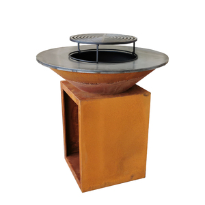<span class=keywords><strong>Plancha</strong></span> amovible robuste <span class=keywords><strong>en</strong></span> acier Corten rouillé au design moderne pour la cuisson <span class=keywords><strong>en</strong></span> extérieur - Product Image 4