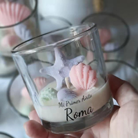 Bougie en forme de coquillage personnalisée avec logo, parfumée, senteur brise marine, pour décoration, cadeau souvenir pour bébé