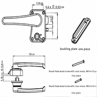 Serrure de porte intérieure en ABS pour salle de bain de camping-car, pièces de rechange pour caravane et motorhome