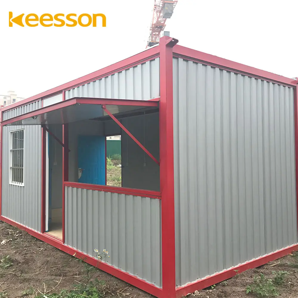 Keeson-mini loft de un solo piso, contenedor para casa con garaje