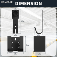 Supports de câble de charge pour véhicule électrique en métal noir à montage mural, état neuf, compatible avec le chargeur J1772