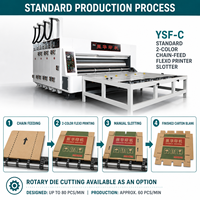 Machine semi-automatique de fabrication de boîtes en carton ondulé à grande vitesse, impression flexographique et découpe, YSF-C, professionnelle et industrielle
