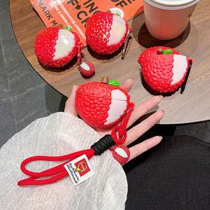 Lindo Lychee galvanizado para <span class=keywords><strong>airpods</strong></span> <span class=keywords><strong>Pro</strong></span> <span class=keywords><strong>Apple</strong></span> Bluetooth funda para auriculares 1/2/3/4 generación funda protectora de dibujos animados adecuada - Product Image 2