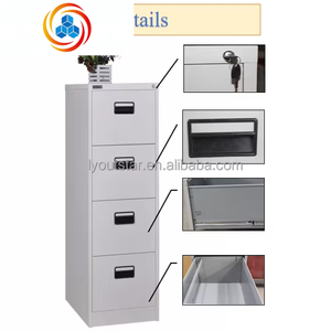 Meubles de bureau, classeur à cartes métalliques, armoire en acier à 4 tiroirs, classeur vertical - Product Image 4