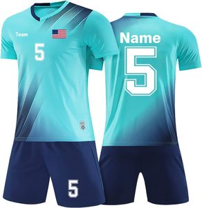 100% Polyester humidité entraînement vêtements de sport uniforme de football maillot de football personnalisé vêtements de football pour hommes avec nom équipe numéro Logo - Product Image 3