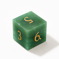Dés à Jouer D&D Faits Main en Pierre Naturelle Turquoise Verte, Écologiques, 1 Pièce, Cube Polyédrique à Bords Tranchants pour Table de Jeu de Rôle Dungeons & Dragons