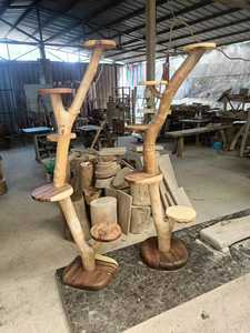 Arbre à chat de luxe en teck Guansen usine maison multi-niveaux cadre d'escalade pour chat animal de compagnie chat sisal arbre à gratter haut - Product Image 4
