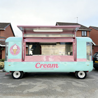 Camión de Comida Móvil para Helados, Remolque Personalizado de Comida Rápida, Camiones de Cerveza y Café, Carrito de Venta Ambulante Totalmente Equipado en Venta