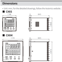 Compteur numérique original Autonics CX6M-1P2, minuterie, 100-240VAC, relais de comptage industriel, protection IP50, écran LCD, données sur 1 an