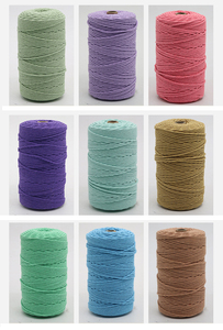 Filo di Cotone Intrecciato per Macramè Natalizio Fai-da-Te, Corda Ritorta da 3mm per Decorazioni Boho da Appendere a Parete - Product Image 2