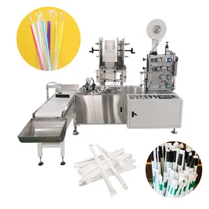 Factory price packing machine automatic paper straw packing machine with printing