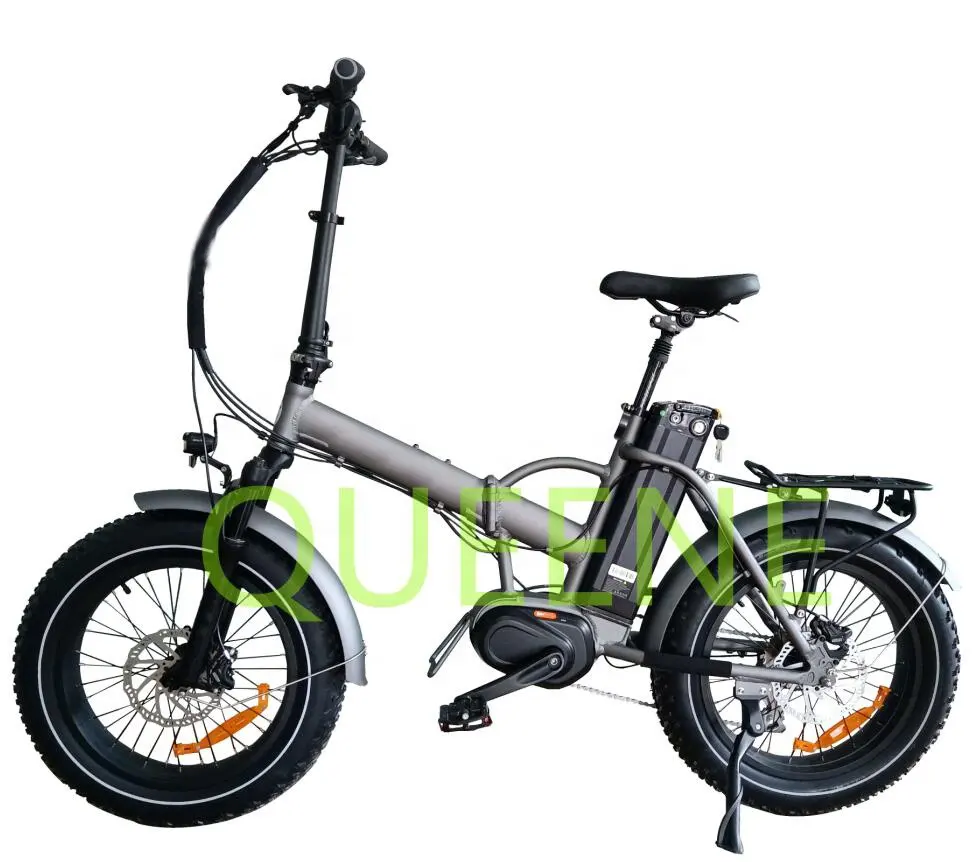 QUEENE/ Bafang 48V250W 350W mid drive M400 shift sensor 20 inch central motor Fat Tire E bike Folding electric bicycle