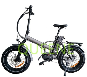 QUEENE/ Bafang 48V250W 350W Moteur central M400 avec capteur de changement de vitesse, vélo électrique pliable à pneus larges de <span class=keywords><strong>20</strong></span> <span class=keywords><strong>pouces</strong></span> - Product Image 1