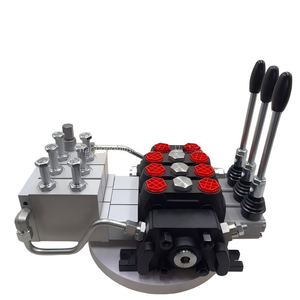 Vanne de commande directionnelle sectionnelle électro-hydraulique à double action Huamao Diesel 100L/min 3 bobines pour la construction et l'agriculture - Product Image 3