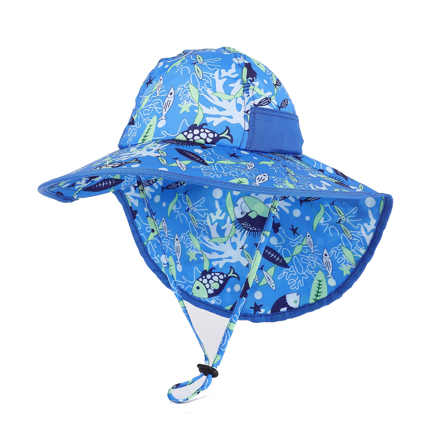 Kid Beach Blue Fishing Hat Searsucker Upf 50 Cotton Polyester ODM