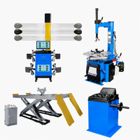 Équipement d'atelier : Machine de réparation de pneus et aligneur de roues combinés