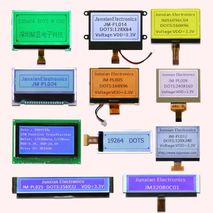 Radertje Lcd Module 128X64 128X32 160X96 168X96 192X64 240X128 240X160 256X32 320X80 320X240 Lcd Display Module Monochroom Lcd