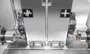 Tour CNC à double <span class=keywords><strong>broche</strong></span> personnalisé KS-6452-42-2 pour pièces industrielles de précision - Product Image 3