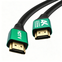Câble HDMI 4K haute vitesse 2.0 18 Gbps 4K 60 Hz 19+1 avec coque en alliage vert pour home cinéma PS5 Xbox Moniteur 1,5 m