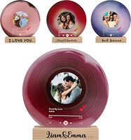 Caja de Música Personalizada de Vinilo Acrílico con Altavoz para Decoración de Hogar u Oficina, Idea de Regalo con Nombre Personalizado