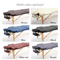 Lit de massage multifonctionnel portable 3 plis Thai Korea pliable en bois avec ventouses SPA pour table de tatouage