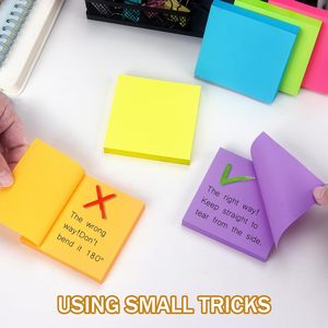 Văn phòng phẩm trường học Nguồn cung cấp giấy Stickers Index Đăng 3x3 inch dính Lưu ý pad tùy chỉnh Memo Pad dính ghi chú - Product Image 3
