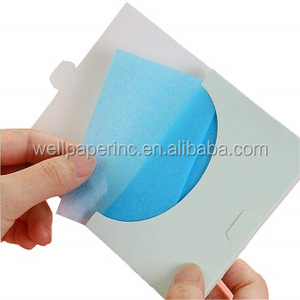 <span class=keywords><strong>WELLPAPER</strong></span> 100 pièces papier buvard de maquillage miroir étui visage papier d'élimination de l'huile avec bouffée SY028 feuille absorbante d'huile de charbon de bambou - Product Image 6