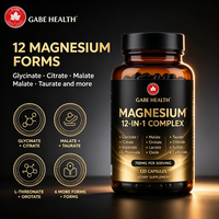Magnésium Complexe 12-en-1 Marque Blanche OEM 700mg 12 Formes (Glycinate, Citrate, Malate, L-Thréonate) 120 Gélules pour Sommeil et Muscles Personnalisé