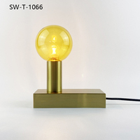 Lampes de table de jardin en verre en promotion, style italien, luxe, fer gris, petites, pour hôtel, bureau, salle à manger, lampe de table à globe en verre