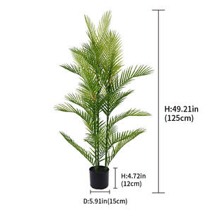Plante artificielle en <span class=keywords><strong>palmier</strong></span> Areca de 125 cm, aspect naturel, résistante aux UV, durable, décoration d'arbre artificiel <span class=keywords><strong>pour</strong></span> le bureau - Product Image 2