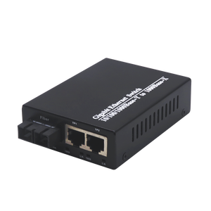 Mejor Precio, Gran Oferta: Convertidor de Medios de Fibra Dual 2 RJ45+10/100M, Transceptor Óptico Monomodo de Doble Fibra - Product Image 3