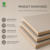 Panneau de cuisine de première qualité en fibre de bois moderne, surface en placage de bois, E0 écologique, 18 mm, imperméable et ignifuge