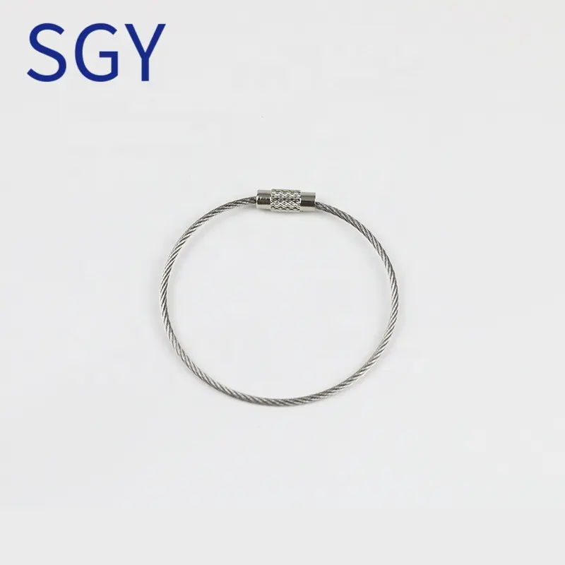 15cm Wire Keychain schlüssel Chain Carabiner EDC Stainless Steel Wire Rope Cable Key Ring Keyring für Outdoor Hiking chaveiro