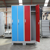 Armoire de rangement métallique pour vêtements de travail industriels, casier à deux portes pour employés