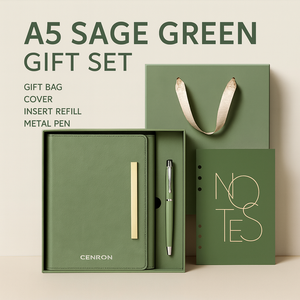 Logo personnalisé, MOQ en gros 50+   Ensemble cadeau bloc-notes et stylo exécutif A5 : Couverture avec accents dorés, Branding d'entreprise - Product Image 5