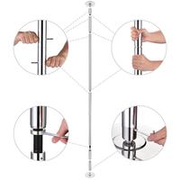 Pole Dancing Pole Silver Stripper Pole Dancing Hauteur Réglable pour la Gymnastique de Danse