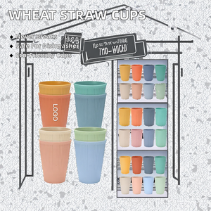 Tasse de paille de blé incassable en gros DDP Alternative aux verres réutilisables en plastique sans Bpa pour la fête à la maison et d'autres occasions - Product Image 3