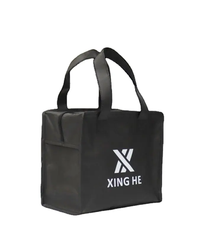 Eco Vriendelijke Custom Logo Meal Prep Cool Bag Cold Thermo Food Levering Geïsoleerde Lunch Koeltas Stijf Met Aluminiumfolie