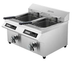 Friteuse à induction commerciale à double réservoir, 3500W/5000W, avec contrôle de température tactile pour cuisine AM-CD24F201 - Product Image 6