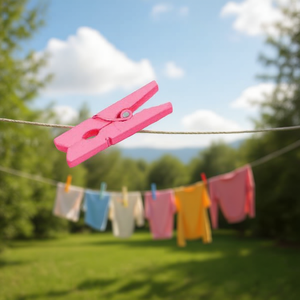 Ilan Mollette in Legno Rosa 2,5 cm, 25 Pezzi per Appendere Vestiti - Product Image 3