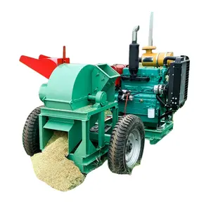 Industrial Heavy Weight Diesel Wood Branch Hammer Mill Crusher Machine Making Sawdust Wood Chipper Shaving Shredder Crushing Cut