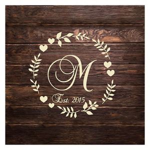 Vinilo Adhesivo Impermeable con Monograma para Guirnaldas, Letras Iniciales, Decoración para Pistas de Baile y Recepciones de Bodas - Product Image 1